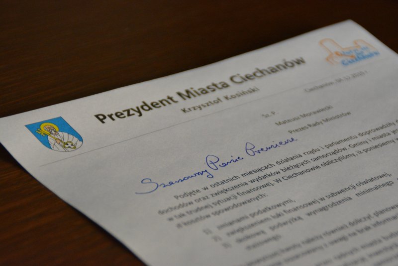 Prezydent miasta pisze do premiera