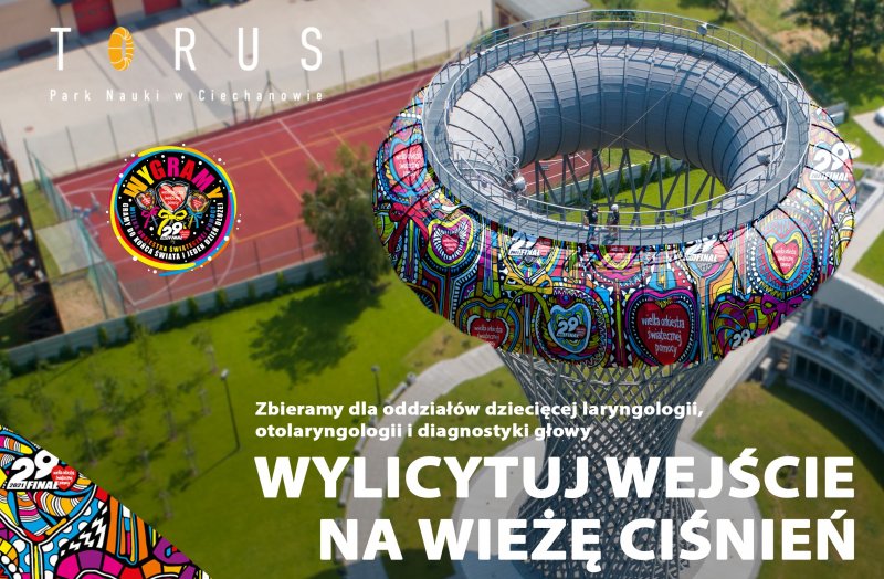 Miasto gra z WOŚP – wylicytuj wejście na wieżę ciśnień