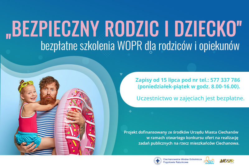 „Bezpieczny rodzic i dziecko” – bezpłatne szkolenia WOPR