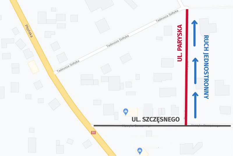 Zmiana organizacji ruchu w ul. Paryskiej