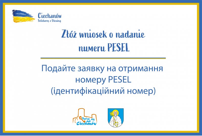 Miasto nadaje numery PESEL obywatelom Ukrainy